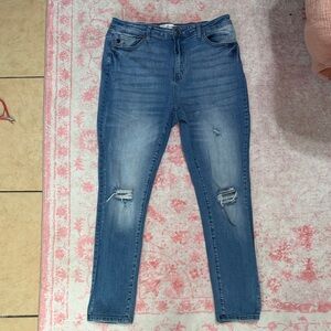 KanCan Distressed Blue Skinny Jeans